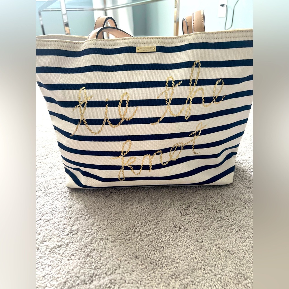Kate Spade Canvas & Leather Tie the Knot tote